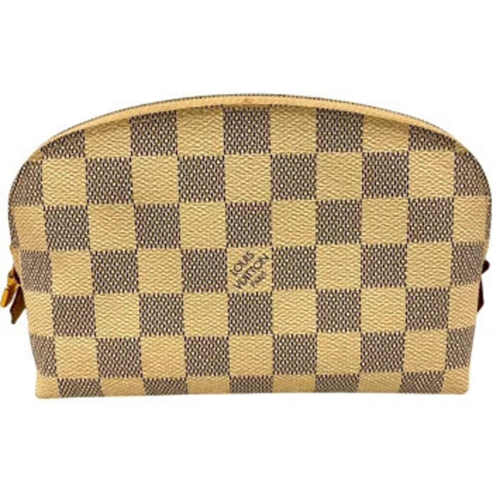 LOUIS VUITTON Damier Azur White Pochette Cosmetic Pouch